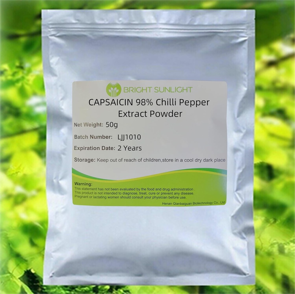 50g CAPSAICIN% 98 Chilli Pepper Extract Toz ,Pure Capsaicin toz
