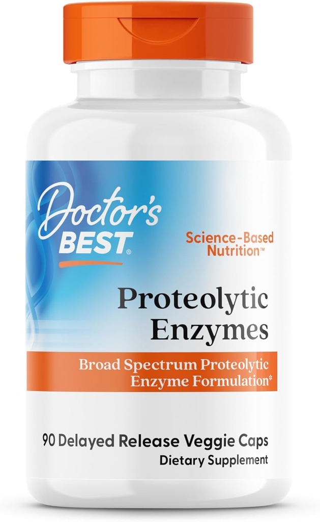 Doktor'un En İyi Proteolytic Enzymes, Broad Spectrum Proteolytic Enzyme Formulation, Non-GMO, Vegetarian 90 Gecikdi Veggie Caps