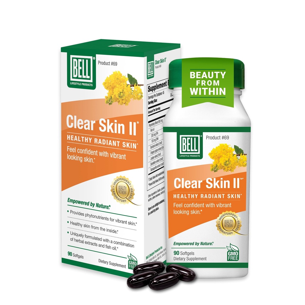 Bell Clear Skin Lifestyle Ürünler | Sağlıklı, Vibrant Skin için gerekli olan besinleri sağlayarak içeriden çalışın |