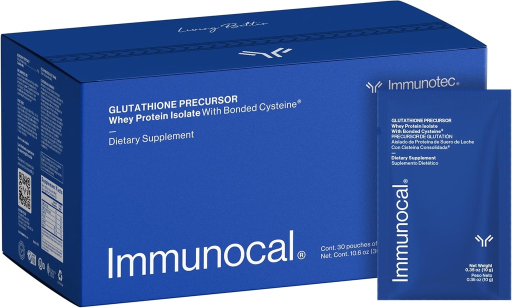 Immunocal Glutathione Precursor – Whey Protein Isolate, Immune Support, Master Antioksi, Detox Cleanse + Brain Health | Fat-Free, Sugar-Free, Lactose-Intolerant Friendly | 30 Hizmet