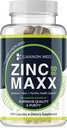 Zinc Maxx 100 κάψουλες, Zinc Gluconate ανοσοενισχυτικό ενισχυτή για την αναπαραγωγική υγεία, φροντίδα του δέρματος, & ανοσοενισχυτικό ενισχυτή - 3+ Μήνας προσφοράς 