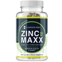 Zinc Maxx 100 κάψουλες, Zinc Gluconate ανοσοενισχυτικό ενισχυτή για την αναπαραγωγική υγεία, φροντίδα του δέρματος, & ανοσοενισχυτικό ενισχυτή - 3+ Μήνας προσφοράς 