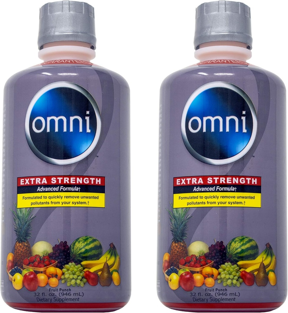 Wellgenix Omni Καθαριστικό ποτό, επιπλέον δύναμη σώματος Detox, Herbal Cleanse Detox υγρό. Flush το σύστημά σας, Fruit Punch Γεύση, 32 Fl Oz, Premium υποστήριξη Detox (2 πακέτο)