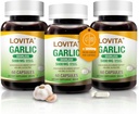 Lovita Odorless Capsule Capsules, 5000 mg Fresh, Equivalent, 1.25% Allicin Extract, Supports Heart, Blood Pressure, Cholesterol & Immune System, Non-GMO, Gluten-Free, 180 Vegan Capsules