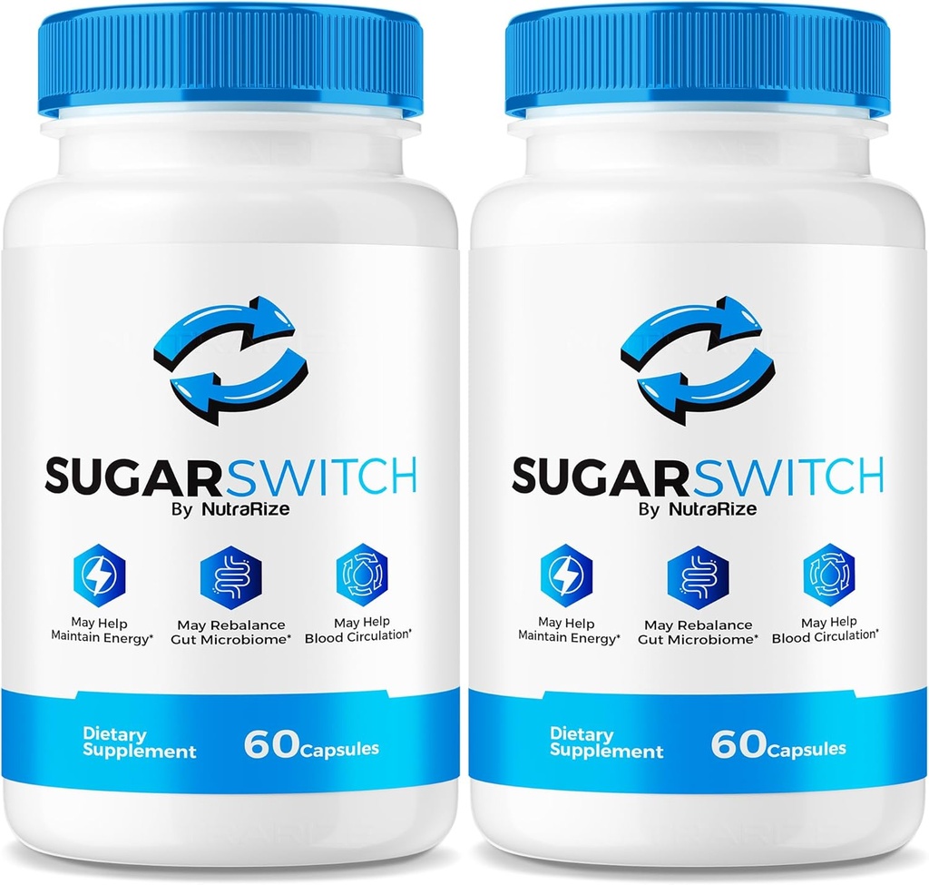 NutraRize (2 Pack) Χάπια διακόπτη ζάχαρης, Επίσημη κάψουλες ζάχαρηςSwitch, Όλα-Φυσική φόρμουλα αίματος για υγιή επίπεδα, Διακόπτης ζάχαρης 24 Συμπλήρωμα, SugarSwitch 2 Κριτικές πεκτίνη (120 κάψουλες)