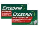 Excedrin Migraine Pain Reliever Caplets, 24 Kont (Pack of 2)