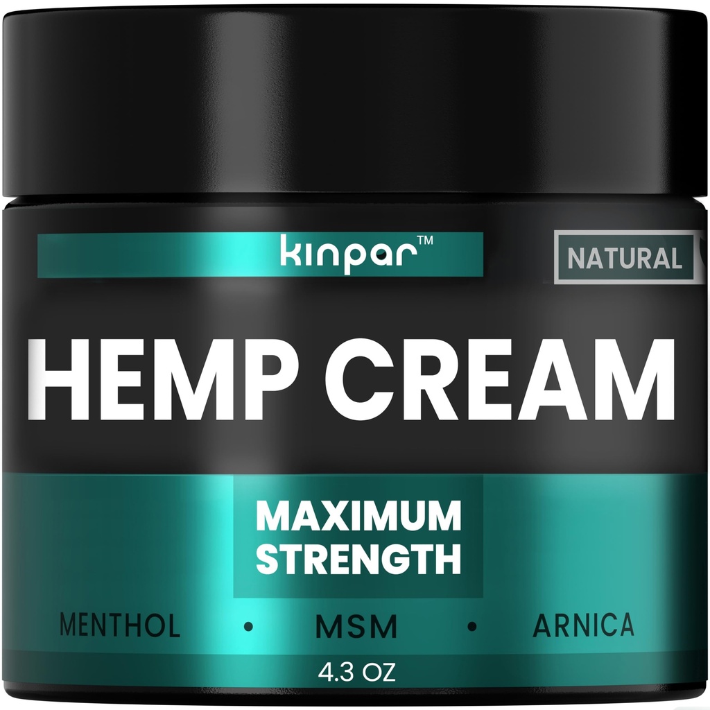 Turmeric ile Doğal Hemp Krem, Bayan, Arnica - Geri, HIPS, Ortaklar, Dizler, Elbows - Hemp Oil Extract Gel ile En Az Ortak Destek - 4 oz