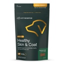VetriScience Healthy Skin & Coat Chews, Derma δύναμη Omega-3 συμπλήρωμα σολομού για τα σκυλιά, Omega δέρμα και το παλτό Chews, την υγεία του δέρματος, την ανάπτυξη παλτό, ιχθυέλαιο και βιταμίνη Ε, Veggie, 70 κόμης