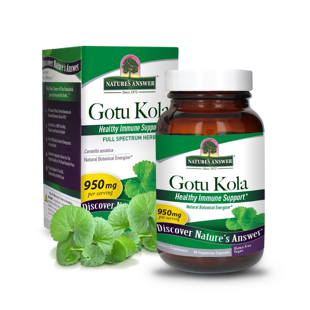 Απάντηση της φύσης Gotu-Kola Herb Vegetarian Κάψουλες, 90-Count