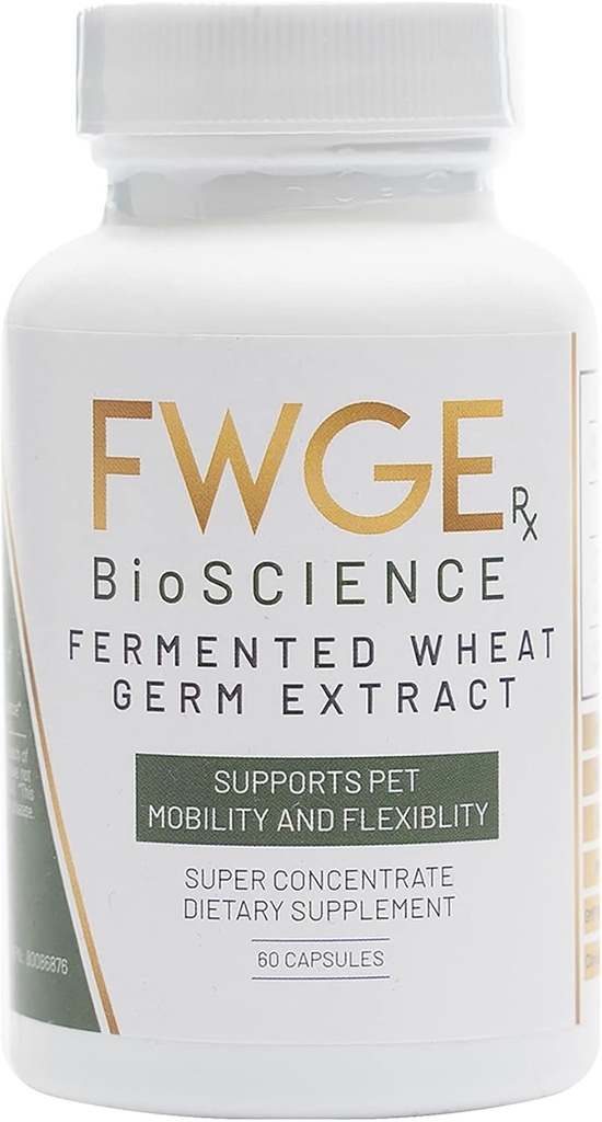 Spermidine Pet Joint Health Premium Fermented Wheat Germ Extract, Mobility, Flexibility, Cellular Health, Non-GMO, Gluten-free, Sugar-free, Vegan, Natural, 1 φιάλη 60 κάψουλες