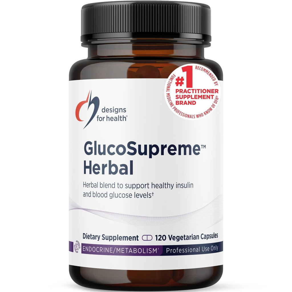 Σχέδια για την υγεία GlucoSupreme συμπλήρωμα βοτάνων - βερβερίνη HCl, Banaba, Ginseng + εκχύλισμα κανέλας - Vegan, μη ΓΤΟ συμπληρώματα (120 κάψουλες)