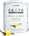 MCT Oil ile Keton Protein Tozu – Keto ve Paleo Dostu Çim ve Pasture Yükseltilmiş Hidrolyzed Collagen Peptides – Fits Low Carb Diyet ve Keto Snacks – KEYTO Vanilla Flavor