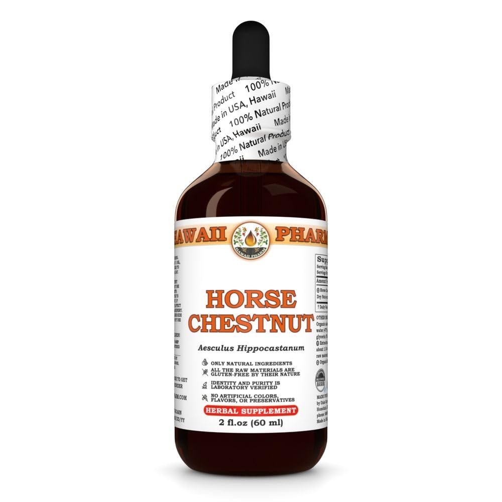 At Chestnut (Aesculus Hippocastanum) Kuru Nuts Tincture, Made in Hawaii, Organic Raw Materials, All Natural, Vegan, Pure Material - 2 fl.oz