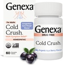 Genxa Cold Crush | Multi-Symptom Cough & Cold Relief for Yetişkinler | Delicious Organic Acai Berry Flavor | Sertifikalı Organik & Non-GMO | Homeopathic Remedy Made Clean | 60 Chewable Tabletler