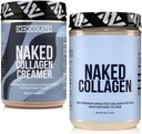 NAKED Collagen Coffee Creamer Chocolate 40 Hizmetler + Collagen. Protein Toz Unflavored 60 Servisler Paket: Non-GMO, Keto, Gluten-Free, Paleo-Friendly, Soy-Free.