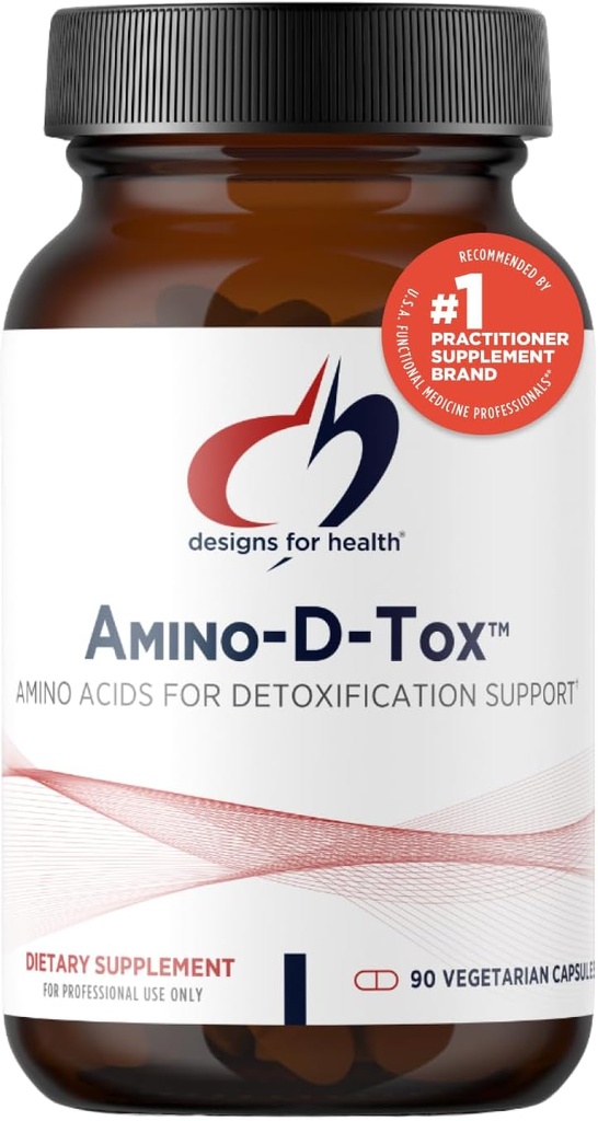Σχέδια για την υγεία Amino-D-Tox - Amino Acid Detox + Liver Cleanse Υποστήριξη - Συμπλήρωμα Μείγμα με Γλυκίνη, Ασβέστιο D Glucarate, NAC + More - Μη ΓΤΟ (90 Κάψουλες)