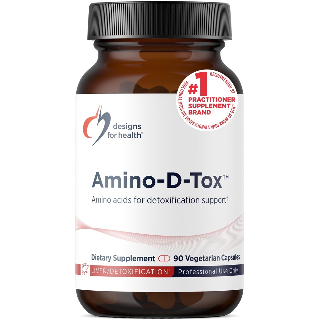 Sağlık Pi-D-Tox için tasarımlar - Amino Asit Detox + Liver Cleanse Support - Supplement Blend with Glycine,dis D Glucarate, NAC + Daha Fazla - Non-GMO (90 Capsules)