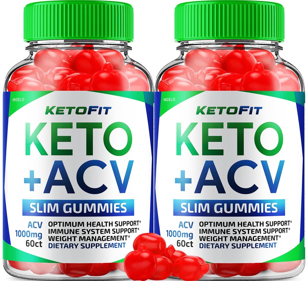 (2 Pack) Keto ACV Gummies Advanced 1000 mg, KetoFit Keto + ACV Kilo Yönetimi Gummies Apple Cider Vinegar Keto Fit Diyetary Supplement Chem Keto Gummies B12 B6 (120 Gummies)