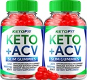 (2 Pack) Keto ACV Gummies Advanced 1000 mg, KetoFit Keto + ACV Kilo Yönetimi Gummies Apple Cider Vinegar Keto Fit Diyetary Supplement Chem Keto Gummies B12 B6 (120 Gummies)