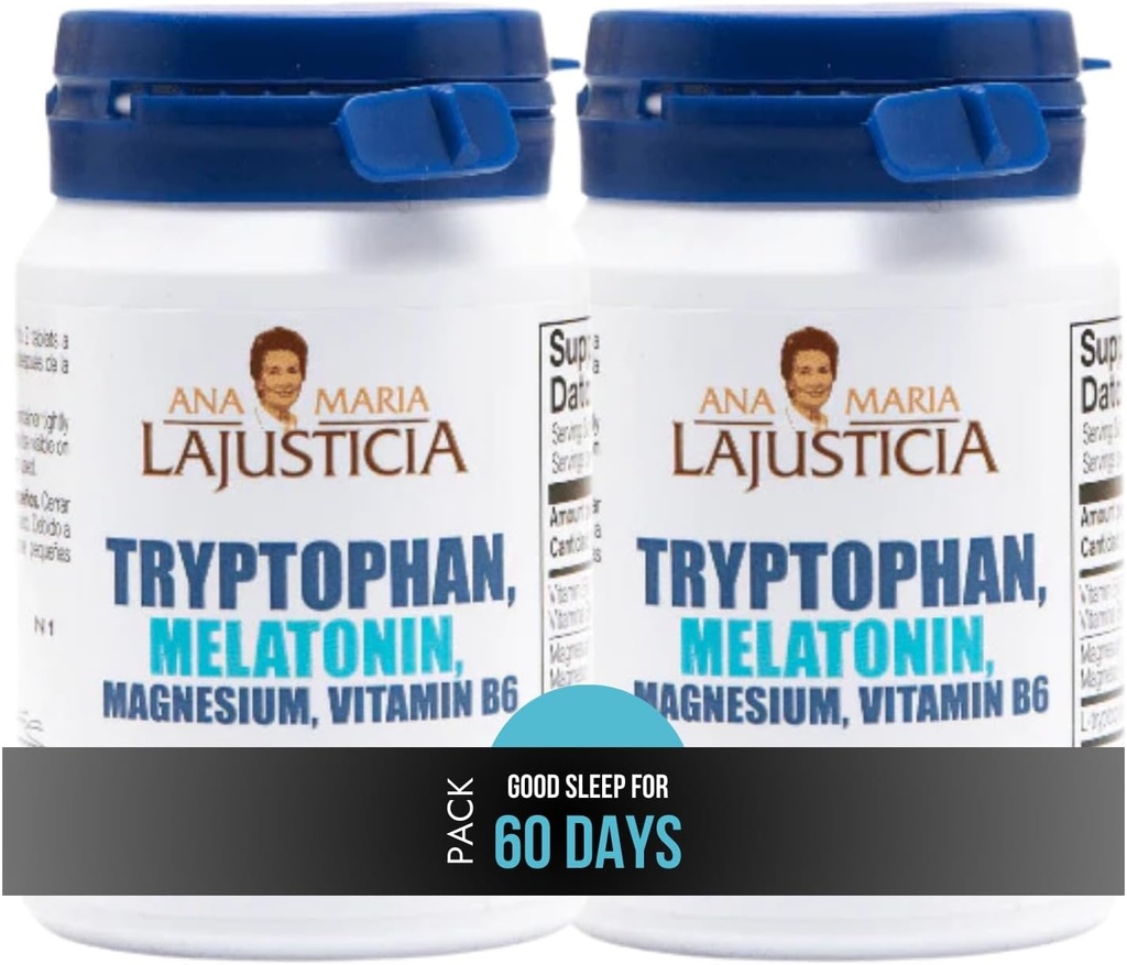 ANA MARIA LAJUSTICIA TRYPTOPHAN, MELATONIN, Μαγνήσιο, Βιταμίνη B6-60TABS (2)