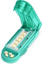 BİR PIX Pill XS Küçük ve Küçük Piller için Splitter, Yarım Bir Zamanda Birden Çok Pilleri Kesmek, Küçük veya Büyük Pill için Gizli Sharp Paslanmaz Çelik Bıçak, Cyan