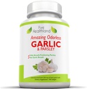 Odorless Garlic & Parsley Supplement Softgels – Concentrated from Fresh Garlic Bulbs – Allium Sativum for Men & Women