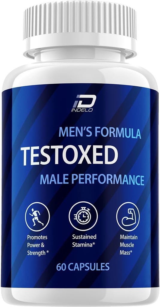 Testoxed Capsules Supplement, Testoxed Advanced Men Wellness Support, Official Testoxed Maximum Strength Energy Performance, Testoxed Premium Dietary Formula Reviews (1 Pack - 60 Capsules)