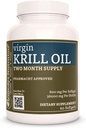 Remedy's Beslenme Virgin Krill Oil (Omega-3 Fatty Acids: EPA & DHA) | 600 mg, 60 Softgels Diyeter Supplement | İki Ay Supplygels Diyet