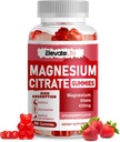 Magnezyum Citrate Gummies 420 mg per Service - 90 Vegan Gummies - Sağlıklı Rahatlama, Kas, Bone, & Energy Support (90 Strawberry Gummies)