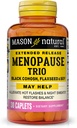 Mason Natural Menopause Trio: Black Cohosh, Flaxseed, & Soy (Extended release) - May Alleviate Hot Flashes & Night Sweats*, Supports Health Hormon Balance*, 30 Caplets
