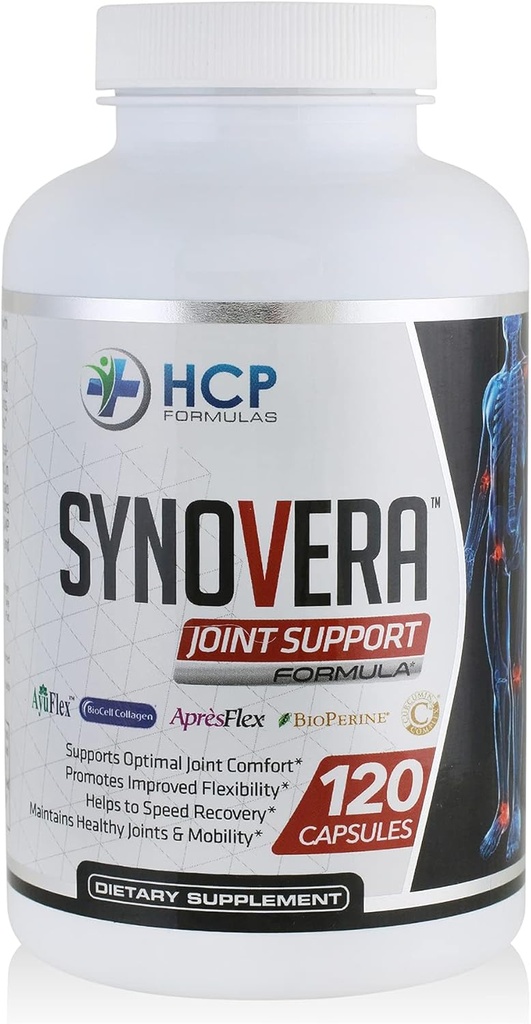 Synovera - Joint Support Complex with Turmeric Extract & Collagen - Mobility & Flexibility - Healthy Joints, Tendon, Ligament, and Synovial Tissue - Dietary Supplement - 120 Caps