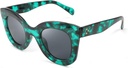 FEISEDY Retro Overscale Square Horn Sunglasses Semi Cat Eye Butterfly Glass BigSad Frame B2572