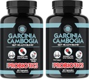 Angry Συμπληρώματα Garcinia Cambogia με προβιοτικά, Gut Health Multivitamin w. Βιταμίνες A, C, D, E, K, B2, Ψευδάργυρος, Σελήνιο, Χαλκός, Χρώμιο + Καψάκια βοτάνων (2- φιάλες, 120ct Σύνολο)