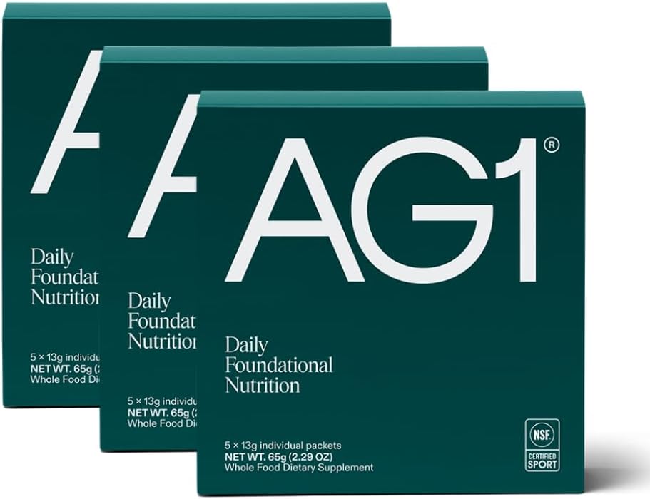 AG1 Athletic Greens Greens Toz Tamam, Gut Health, Multivitamin, Probiyotik, Gluten Free, Vegan ve Keto Friendly, 75 Vitamins (Travel Packs, 15 Count) - Classic Formula