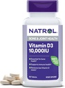 Natrol Vitamin D3 10.000 İ Tabletleri, Immune Health'i Destekleyin, 60 Kont