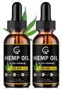 (2-Pack) Yüksek Potency Hemp Oil - maksimum Güçlü, Immune System Support, Focus Calm, Relaxation, Mood, Pure Extract, Organic, Vegan, Non-GMOMO