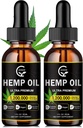 (2-Pack) Yüksek Potency Hemp Oil - maksimum Güçlü, Immune System Support, Focus Calm, Relaxation, Mood, Pure Extract, Organic, Vegan, Non-GMOMO