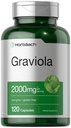 Horbäach Graviola Capsules | 2000 mg | 120 Kont | Non-GMO, Gluten Free | Soursop (Annona Muricata)