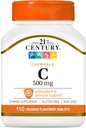 21. Yüzyıl Vitamini C 500 mg Chewable Tabletler, Orange, 110 Kont