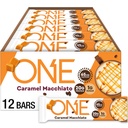 ONE Coffee Shop Caffeinated Protein Bars, Caramel Macchiato, Gluten Free with 20g Protein and 65mg Caffeine Energy, Pantry Staples, 2,12 oz (12 Count), Συσκευασία May Vary