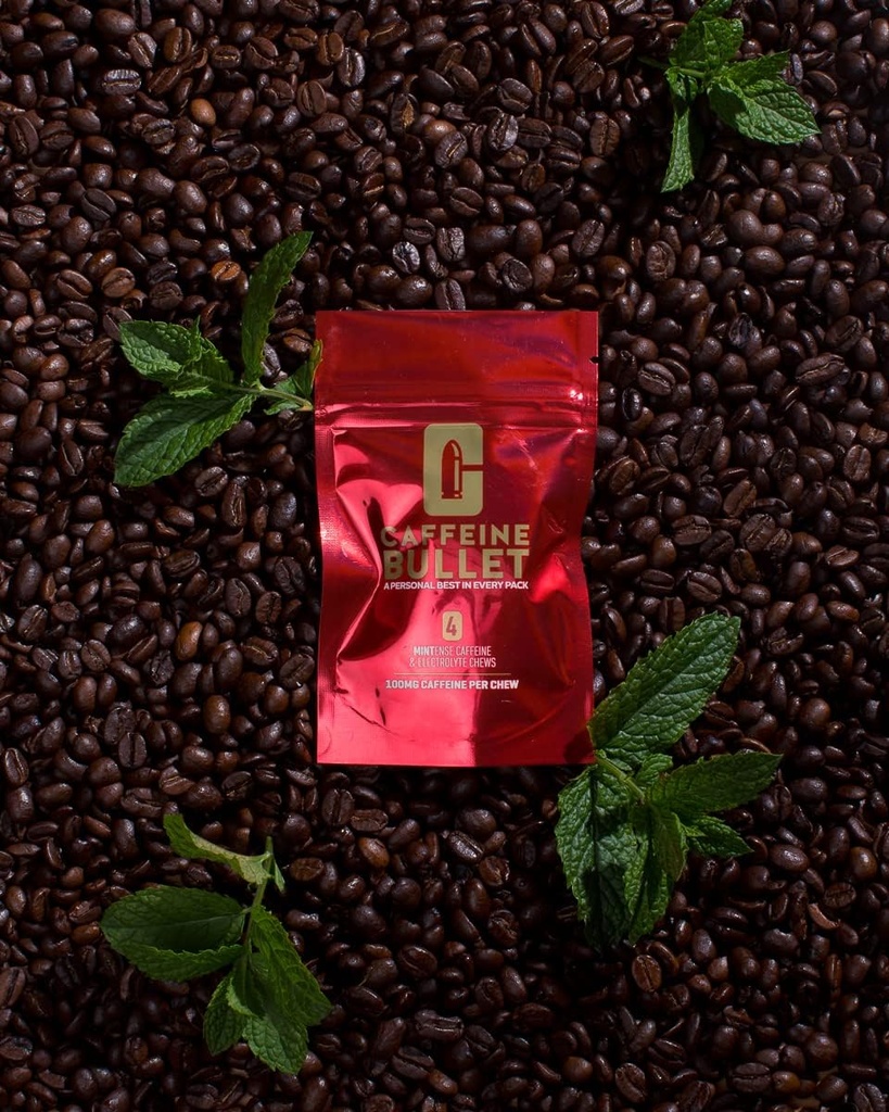 Caffeine Bullet 120 Mint Caffeine Gummies for Yetişkinler = 12000 mg Caffeine Kick, Faster Than jels & Energy Chews, mid Race, Bisiklet, Oyun ve Endurance Spor Bilinen Enerji Boost