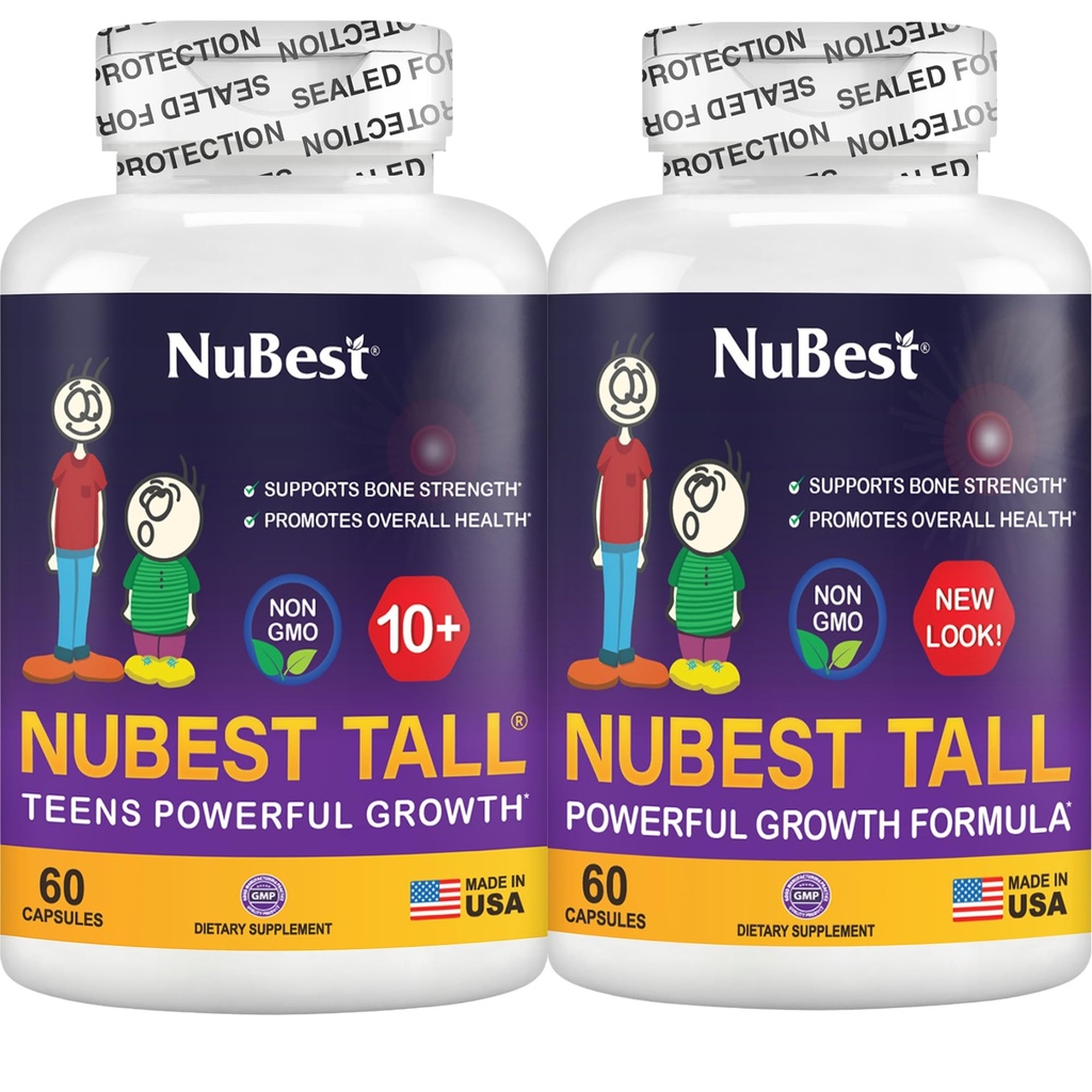 Nu Best Sche Tall 10 Tall | Çocuklar ve Gençler için Üst Büyüme Desteği | Gıda, Vitaminler D3 K2, Collagen & Herbs | Bone Strength, Focus & Development
