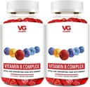 VITA GLOBE B Complex Gummy Βιταμίνες - Φράουλα Γεύση με βιταμίνη C, Νιασίνη, B6, B12 & Βιοτίνη για την ενέργεια, την υγεία της καρδιάς και την υποστήριξη του εγκεφάλου, 120 Count (Pack of 2)