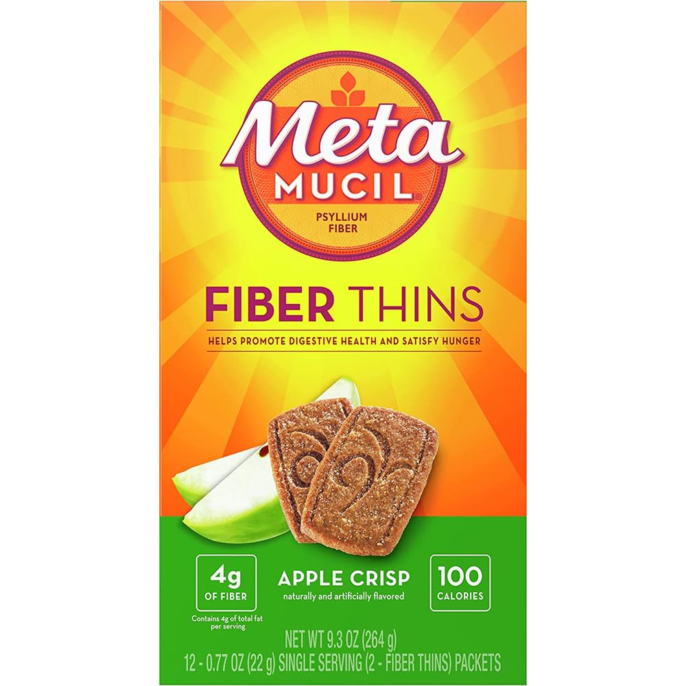 Metamucil MultiGrain Fiber Wafers Apple Crisp - 12 ct, Συσκευασία των 2