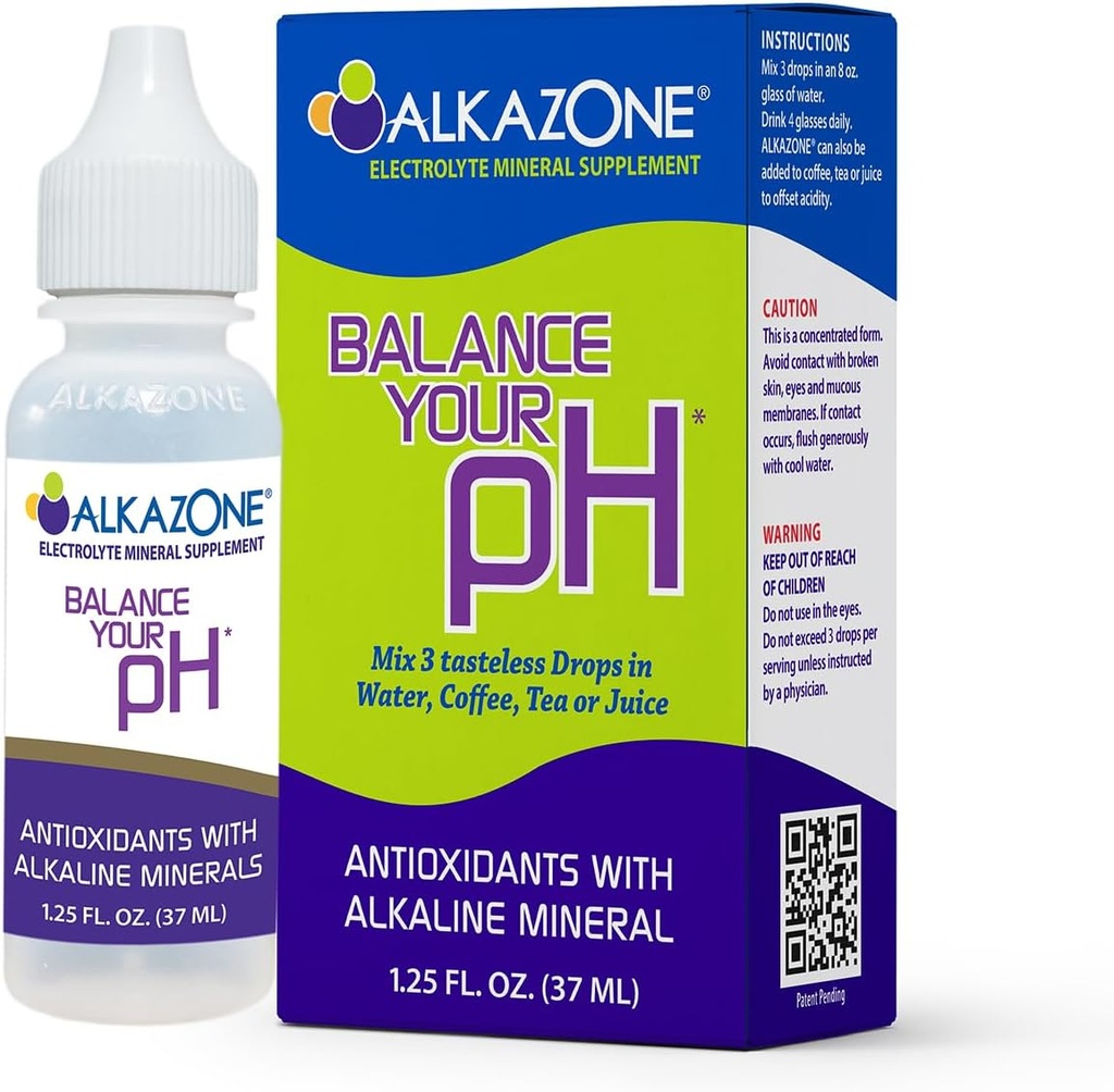 Alkazone pH'ı dengeliyor, Antioksis alkalin Mineralleri, Single 1.25 Oz Pack, Portatif, 10 tane alkali, alkali, antioksidan, Su, Unflavored, pH Balance, Hydration, Hydration