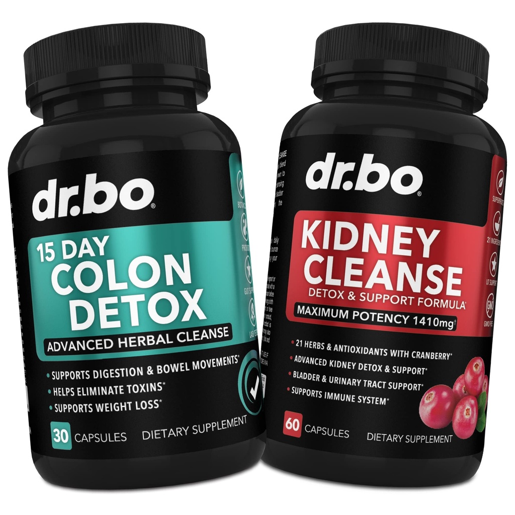 Kolon & Kidney Cleanse Detox Support Supplement - 15 Gün Yanlış Pills & Probiyotik for Bloating & Daily Bowel Movement Flush - Help Support Kidneys, Bladder & Urinary Tract Health