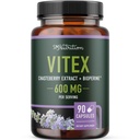 Vitex Chasteberry Supplement 600 mg | Agnus Castus for Women's Hormon Balance, Menopause, Menstrual Regularity & Hormonal Acne* | sertifikalı Gluten-Free, Vegetarian | 90 Capsules, 3-Month Supply