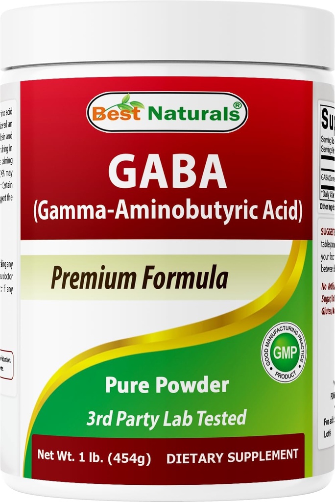 En İyi Doğallar GABA (Gamma Aminobutyric Acid) Pure Toz 1 Pound