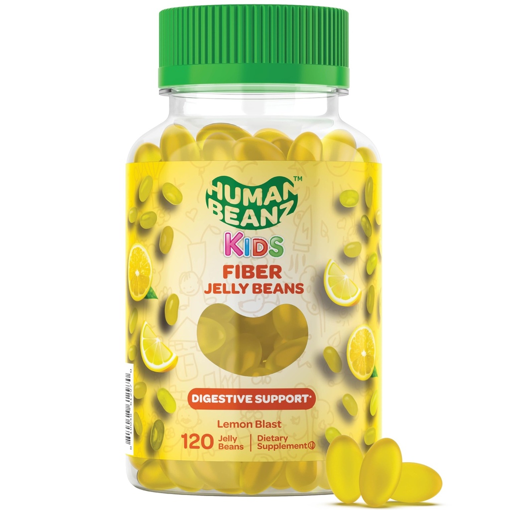 Çocuklar için Fiber Jelly Bean Gummies, Fiber Supplements for Digestive Health, Vegetarian Fiber Gummy 120 Jellybeans