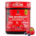 Erkekler ve Kadınlar için Altı Yıldız Ön Çalışma Tozu, Meyve Zehiri (30 Hizmet) - Preworkout Patlama 2.0 Enerji Tozu Beta-Alanine & Caffeine ile Mix - Spor Beslenme Tamam Ürünler